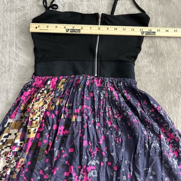 Love Fire Black and Purple Mini Skater Dress - Picture 8 of 8